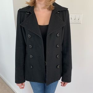 Guess Peacoat Coat- Black- gently worn